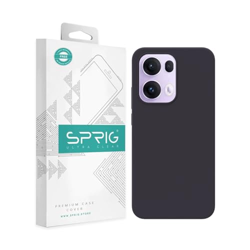 Image of SPRIG Compatible with Oppo Reno 13 Pro Premium SilkTone Back Cover Drop Tested Shock Proof Mobile Case for Men, Women, Boys and Girls with Camera Protection (Charcoal Grey)