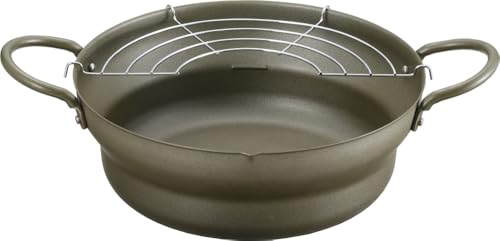 タマハシ(Tamahashi) からり亭 油切りができる 天ぷら鍋 28cm IH ガス火対応 アミ付き 広口タイプ 軽量タイプ アミ付き 日本製 揚げ物 天ぷら 注ぎ口付き 鉄製 KRR-28Wのサムネイル