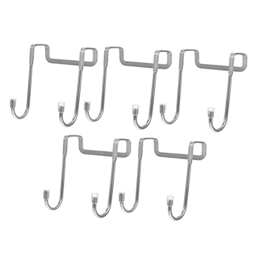 OHPHCALL 5Pcs Double Row Door Hanger Hooks Overcoat Storage Rack for Bathroom Entryway and Bedroom Hooks Color