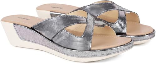 Image of Action Women's Platform Sandals|Block Heel| Cross-Strap Design with Ankle Strap Golden