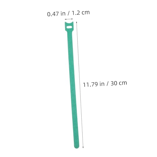 SEWACC 100pcs Organizador de Cables Reutilizables con Gancho y Bucle, Envolturas para Cables de Alta Resistencia, Verde, Auto-adhesivo miniatura 2