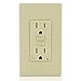 Leviton AFCI Outlet, 15 Amp, Self Test, Tamper-Resistant with LED Indicator Light, Protection from Electrical Fires, AFTR1-I, Ivory