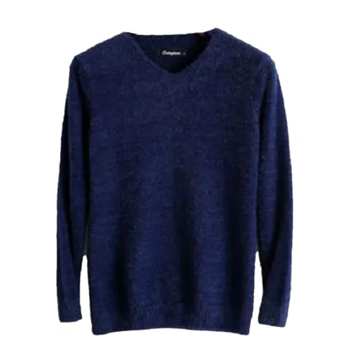 Men's Cashmere Sweater O-Neck Pullovers Knit Large Size Sweater Winter Tops Long Sleeve High-End