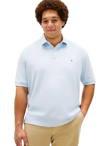 Image of Tommy Hilfiger Men's Short Sleeve Polo Shirts in Regular Fit With Stretch and Organic Pique Cotton