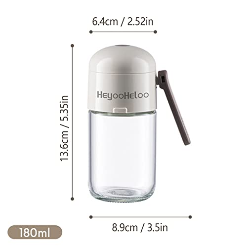 Heyooheloo Precision Salt Dispenser With Moisture-Proof Glass Seasoning Jar,Perfect For Salt, Spice, Pepper (M) #TOP1