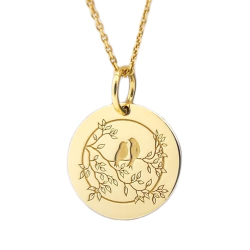 Collier nid d'oiseau argent sterling plaqué or | Bijou raffiné