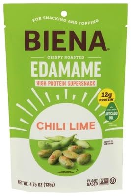 Biena Roasted Edamame Lime Chili 4.75 oz (Pack of 8)