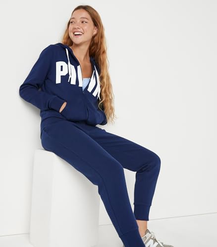 Victoria's Secret Women's PINK Logo Full Zip-up Sweatshirt, Ensign Sans, XS - image 3