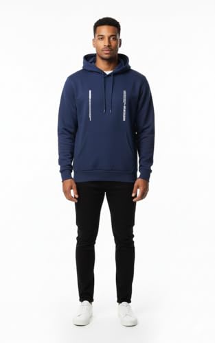 Image of Amazon Brand - INKAST Men Solid Hooded Sweatshirt with Kangaroo Pocket & Drawstring | Stylish Hoodie | Sweatshirt for Men