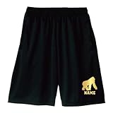 ドライハーフパンツ ゴリラ シルエット＆名入れ バスパン キッズ ジュニア 短パン 半パン Gorilla ドンキーコング