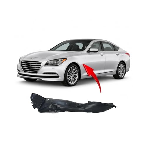 Image of Compatible with Hyundai Genesis 2013-2016 Front Left Fender Liner | Driver Side, Coupe, Plastic, Ready to Install, OEM 868112M500, HY1248144