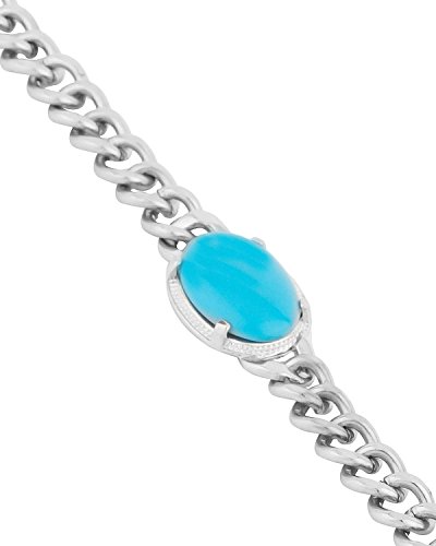 JDX Silver plated Salman Khan Turquoise Stone Bracelet for Men