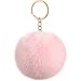 Portachiavi con Pompon da Donna con Portachiavi Placcato in Oro, Portachiavi con Palline Morbide, Accessori di Portachiavi Pompon in Pelliccia Sintetica, Ciondoli per Borse (Rosa Chiaro)