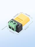 PNGKNYOCN XT60 na adapter zaciskowy śrubowy, XT60 męski na 2-pinowe złącze zaciskowe do akumulatora RC, zamiennik urządzenia drona (2 sztuki)