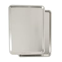 Nordic Ware Natural Aluminum Commercial Baker's Half Sheet (2 Pack), Silver