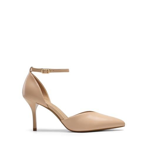 DREAM PAIRS Women’s High Heels Strappy Closed Toe Stiletto Ankle Strap Pointed Toe D'Orsay Heel Dress Wedding Party Pumps Shoes2