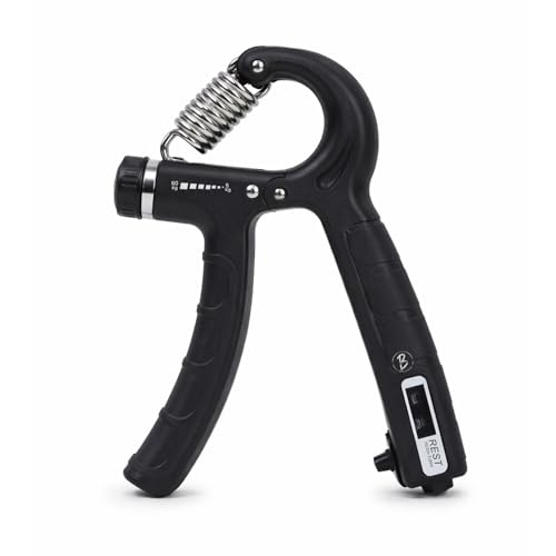 Image of CRAE Hand Gripper with Counter - Adjustable Grip Strengthener, 60 KG Capacity for Forearm, Wrist & Finger Workout Men & Women (Black)