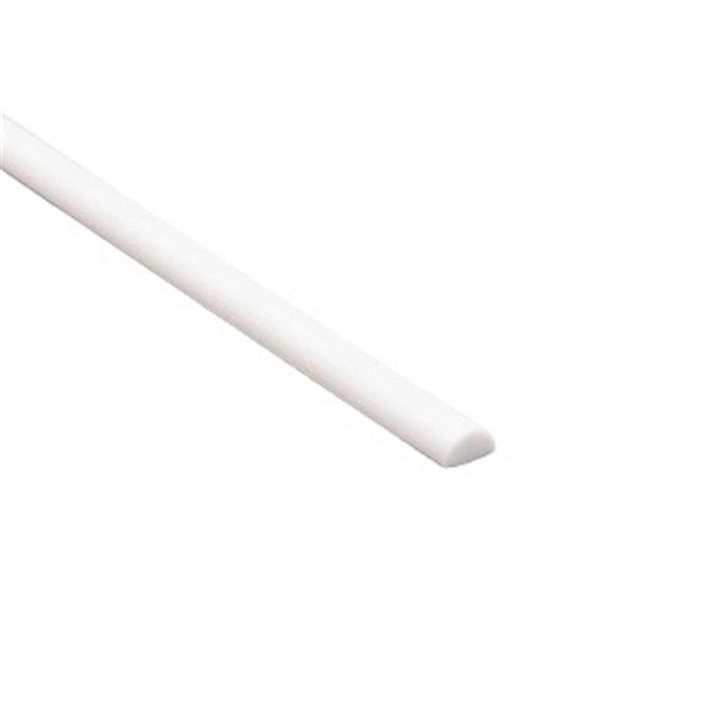 Halbrundstab aus ABS-Kunststoff, Länge 250 mm, massiver Halbkreisstab, 2 4 5 6 8 mm Kunststoffstabmaterial for den Heimwerker-Modellbau(8x250mm)