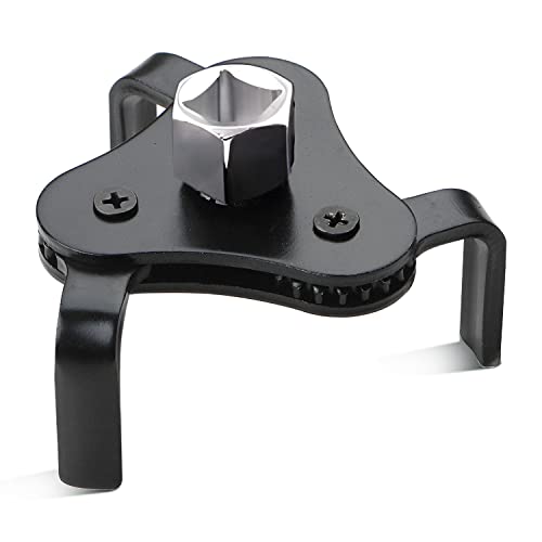 FUSHUI Clé à filtre à huile robuste à 3 mâchoires, clé universelle de 53 mm à 108 mm