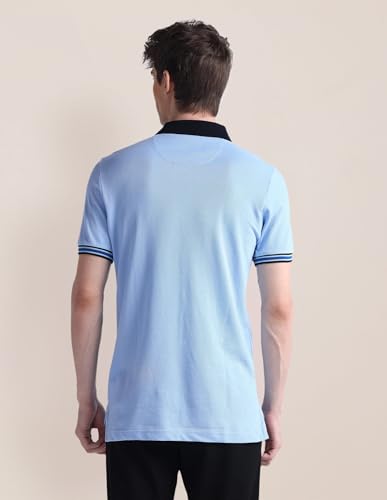 Image of U.S. Polo ASSN. Solid Slim Fit Polo T Shirts for Men - 100% Cotton, Half Sleeve Mens Tshirt
