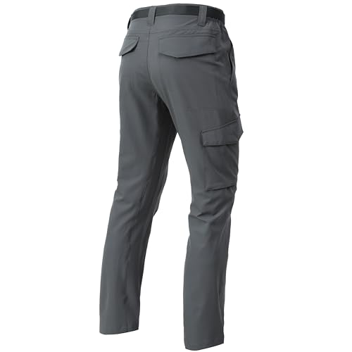 UTWGN Men's Lightweight Waterproof Cargo Pants Quick Dry Hiking Pants with Belt