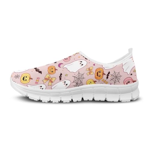 Image of Floral Sneakers for Women Colorful Art Shoes for Women Slip On Casual Work Shoes