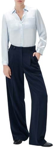 Pantalon tailleur coupe ample à plis vêtement chic femme moderne