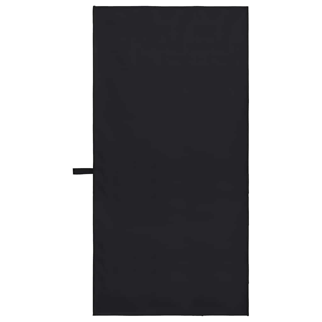 Toallas Deportivas 2 Unidades Negro 100x50cm Secado Rápido Absorbentes y Suave Microfibra Terry para Sauna, Baño, Playa y Gimnasio, Ligeras y Compactas