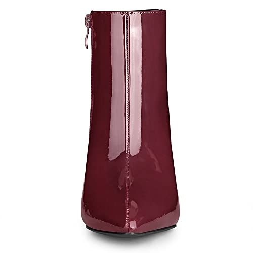 Allegra K Women's Pointed Toe Stiletto Heel Ankle Heeled Boots2