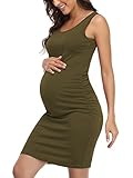 BBHoping Women's Maternity Sleeveless Dresses Maternity Tank Dress Mama Baby Shower Pregnancy Dress