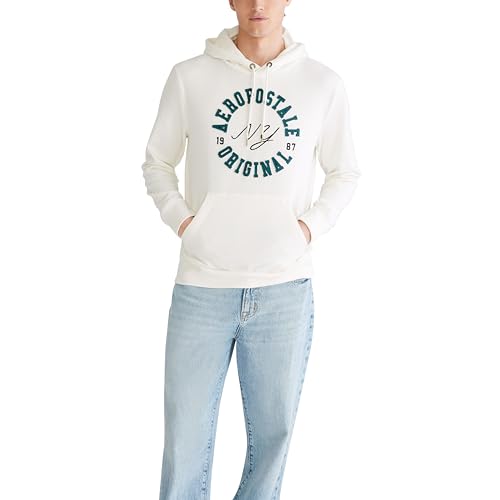 AEROPOSTALE mens Aero Logo Popover Hoodie- Circle