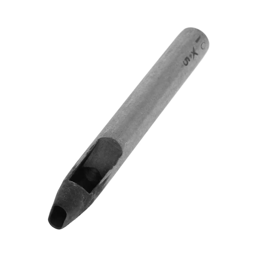 Utoolmart Leather Craft Hollow Hole Punch, Oval Hollow Punch, Craft Punch Tool, Hollow Hole Punch Cutter Tool, Oval Carbon Steel Leather Craft Hole Punch, 10mm x 5mm Hole Punch, 1 Pcs