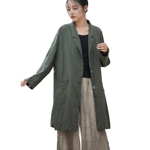 LUZU JUNU Women's Open Front Long Sleeves Work Blazer Casual Button Down Jacket Suit