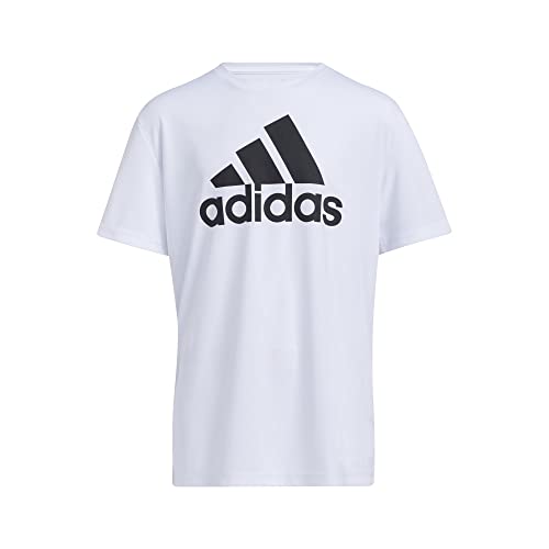 adidas boys Short Sleeve Aeroready Performance Logo Tee T-shirt T Shirt, White, Large US