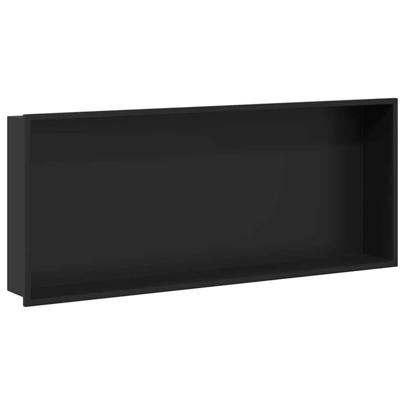 Ducha negra 75 x 30 x 9,5 cm, acero inoxidable, accesorio de cabina de ducha premium para baño y ducha, duradero, inoxidable y moderno, ideal para baños pequeños y apartamentos modernos