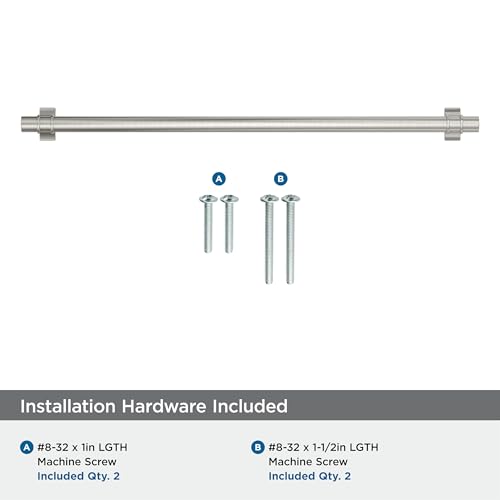 Image of Amerock Davenport 12-5 /8 inch (320mm) Center-to-Center Satin Nickel Cabinet Pull, BP36698G10