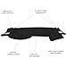 Hugeek Dashboard Cover Mat for Subaru Legacy Outback Accessories 2005-2009 Anti-Slip Dash Cover Mat Sunshade Glare UV Rays Protector (Black)