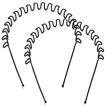 BishtHub Juego de 2 pinzas para el pelo unisex, diadema de metal en zigzag, accesorios para el cabello, artículos para el cabello rizado, aros de resorte para el cabello