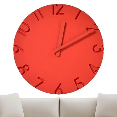 Horloge murale pour le bureau : lisibilité et texture ciment sans bruit