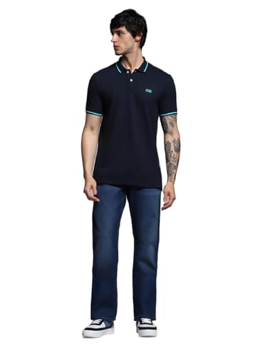 Image of Jack & Jones Men's Yellow Polo Collar Slim Fit T-Shirt