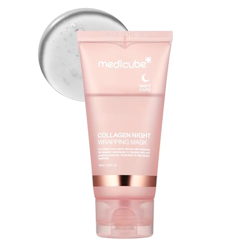 Medicube Collagen Night Wrapping Peel Off Facial Mask – Overnight Sleeping Mask For Elasticity & Hydration Care, Reduces Sagging & Dullness – Collagen Extract For Radiant Skin – Korean Skin Care