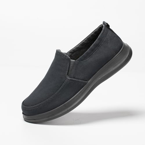 Men-Slip on Walking Loafers Casual Shoes-Wide Width Comfortable-Washed Demin Shoes -Breathable Memory Foam Midsole-Indoor & Outdoor Lightweight Design3