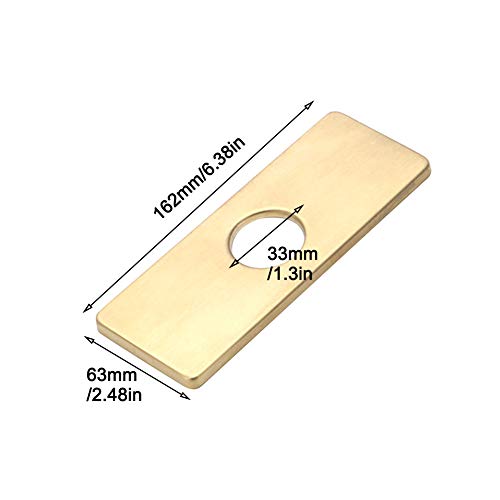 Jiakalamo Kitchen Sink Hole Plate Stainless Steel Hole Cover Plate Rectangular Lid Plate for Bathroom Kitchen Sink Faucet (Grey) - Image 2