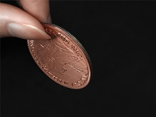Sun and Moon Coin Set Morgan Dollar & Ancient Copper Coin Magic Tricks Coin Transposition Vanish Magic Magician Accessory Close up Illusions Prop Gimmick Mentalism