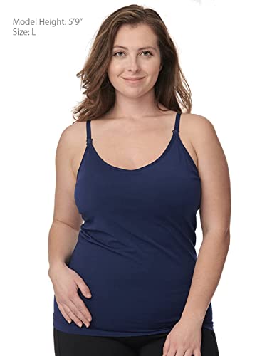 Under Control Nursing Cami Tank Tops for Breastfeeding Women Nursing Tops Maternity Shirts, Camisoles with Built in Bra 3Pack4