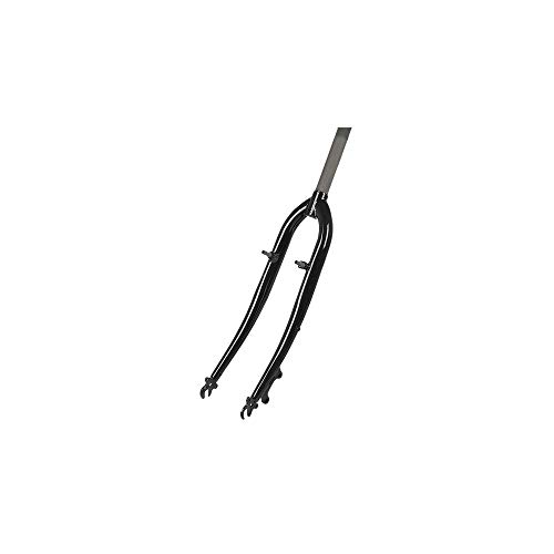 motodak Fourche VTC 28 Acier filete 1 1/8 Noire v-Brake a tasseaux+Disque is