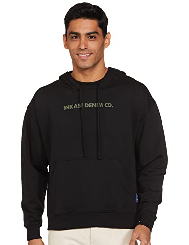 Amazon Brand – INKAST Men Oversized Hooded Sweatshirt