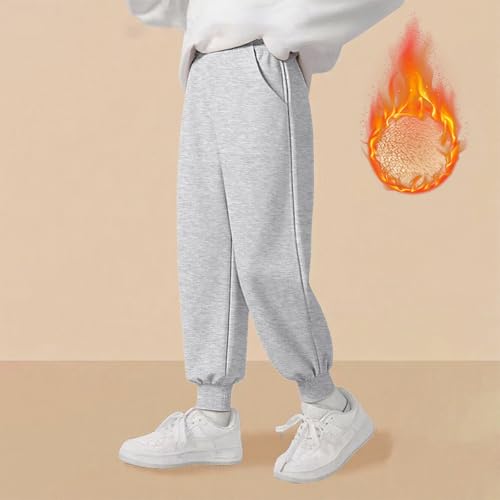 Boys Active Fleece Jogger Sweatpants Drawstring Athletic Workout Trousers Kids Fall Winter Clothes Boys Joggers with Pocket4