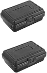 Small Hard Case Tool Storage Box 2 Pack 6.29X4.72X4.72 Inches Durable Plastic Tool Organizer for Car Storage and Outdoor Equipment