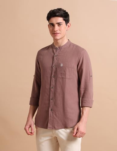 Image of U.S. POLO ASSN. Regular Fit Shirt for Men - 100% Cotton, Breathable & Comfortable, Full Sleeves Casual Shirt for Men
